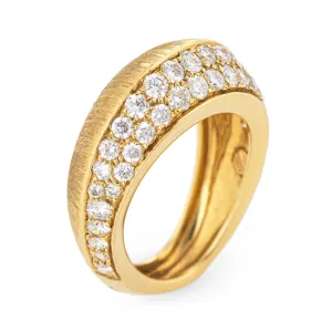 Io Si Diamond Pointed Band 1.24ctw Limited Edition 3/50 18k Yellow Gold Estate
