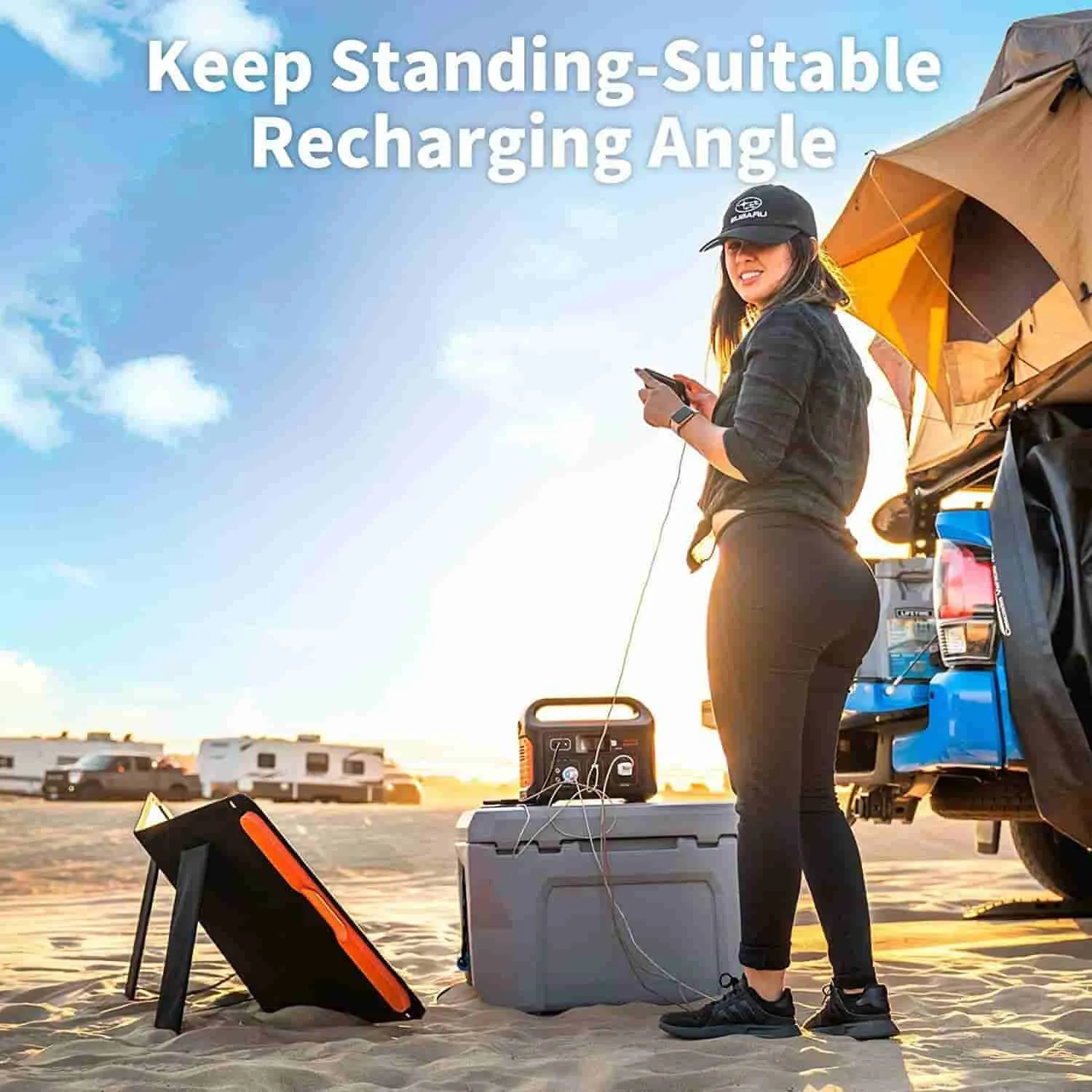 Jackery Solar Generator 500 Portable Power Kit (1*Explorer 500   1 * SolarSaga 100W)