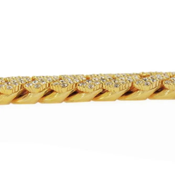 JDBR133.6 - CUSTOM DIAMOND CUBAN BRACELET