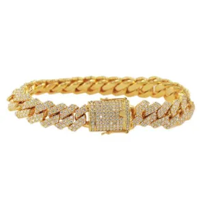 JDBR133.6 - CUSTOM DIAMOND CUBAN BRACELET