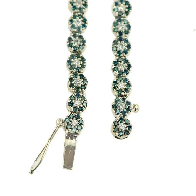 JDN102.4 - BLUE DIAMOND FLOWER CHAIN