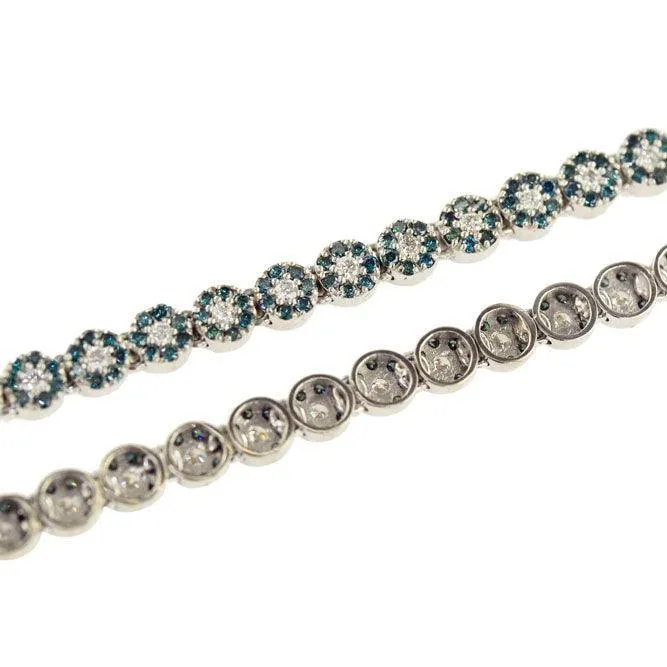 JDN102.4 - BLUE DIAMOND FLOWER CHAIN