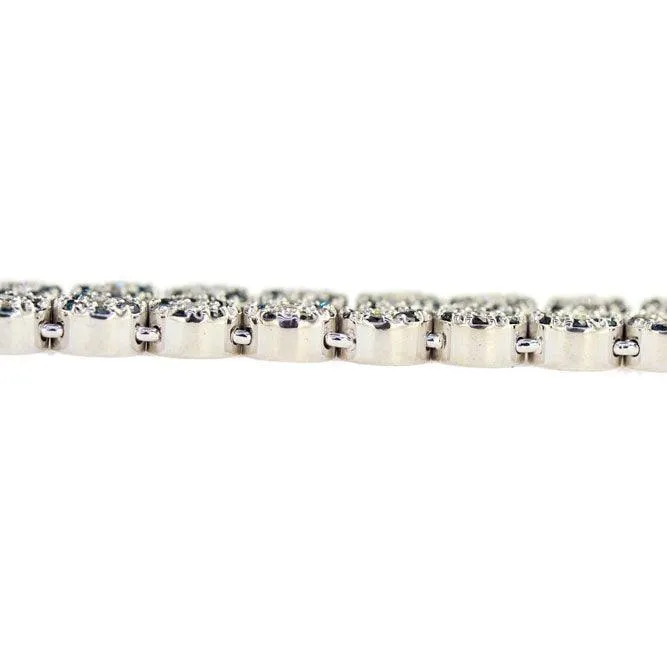 JDN102.4 - BLUE DIAMOND FLOWER CHAIN