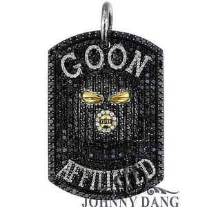 JDTK-0324 - Custom Diamond Dog Tag Pendant