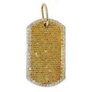 JDTK-CDD005 - Custom Diamond Dog Tag Pendant