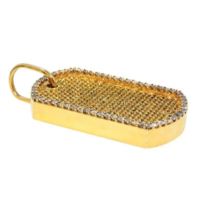 JDTK-CDD005 - Custom Diamond Dog Tag Pendant