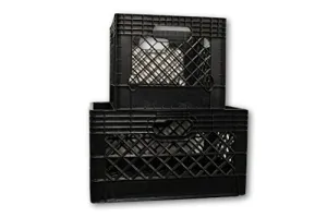Jezero MC-Combo Multi-Purpose Rectangle and Square Milk Crate Combo Kit, Black