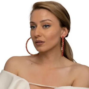Jordyn Rhinestone Hoop Earrings (6 Colors)