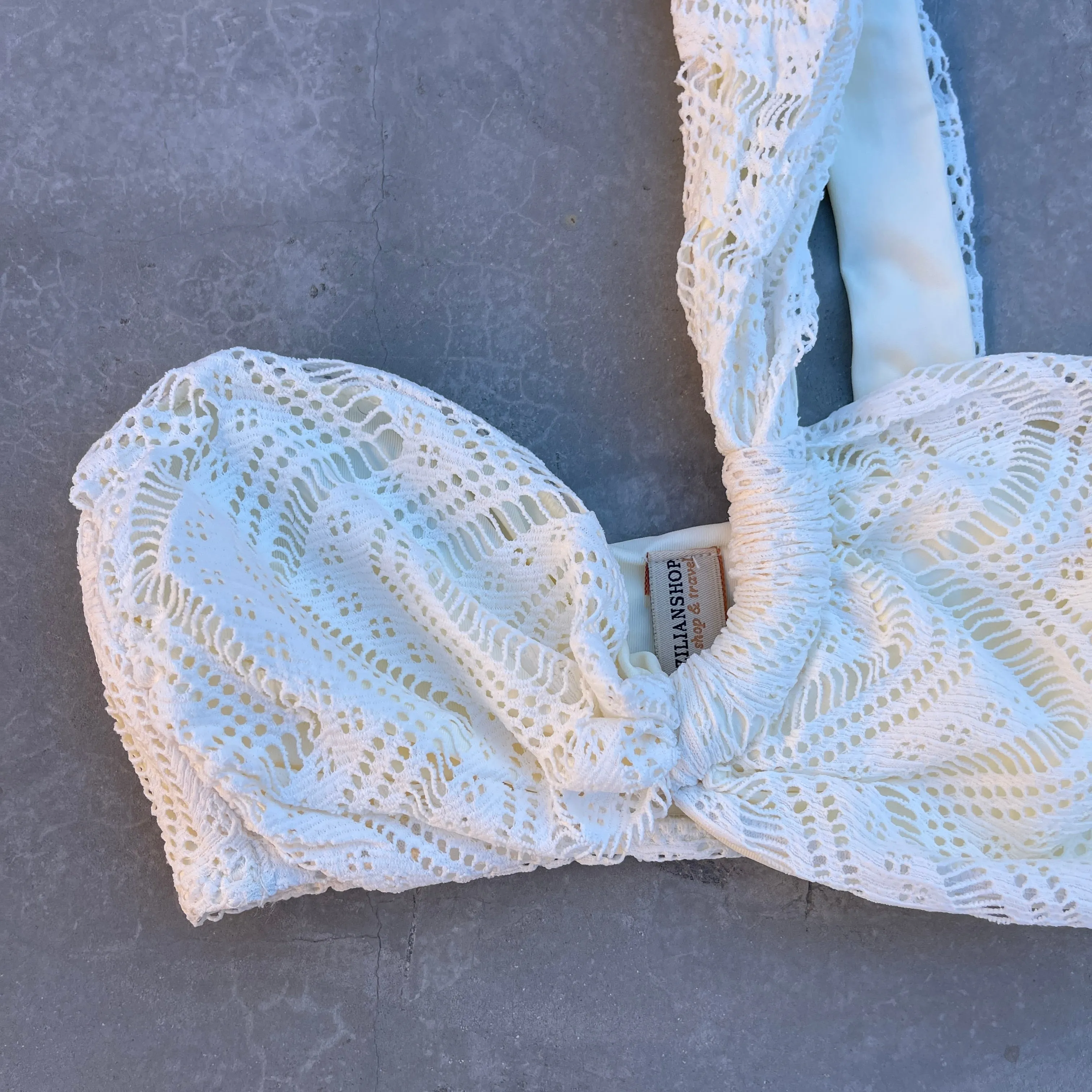 Jurere Crochet Macrame Greek Crop Top