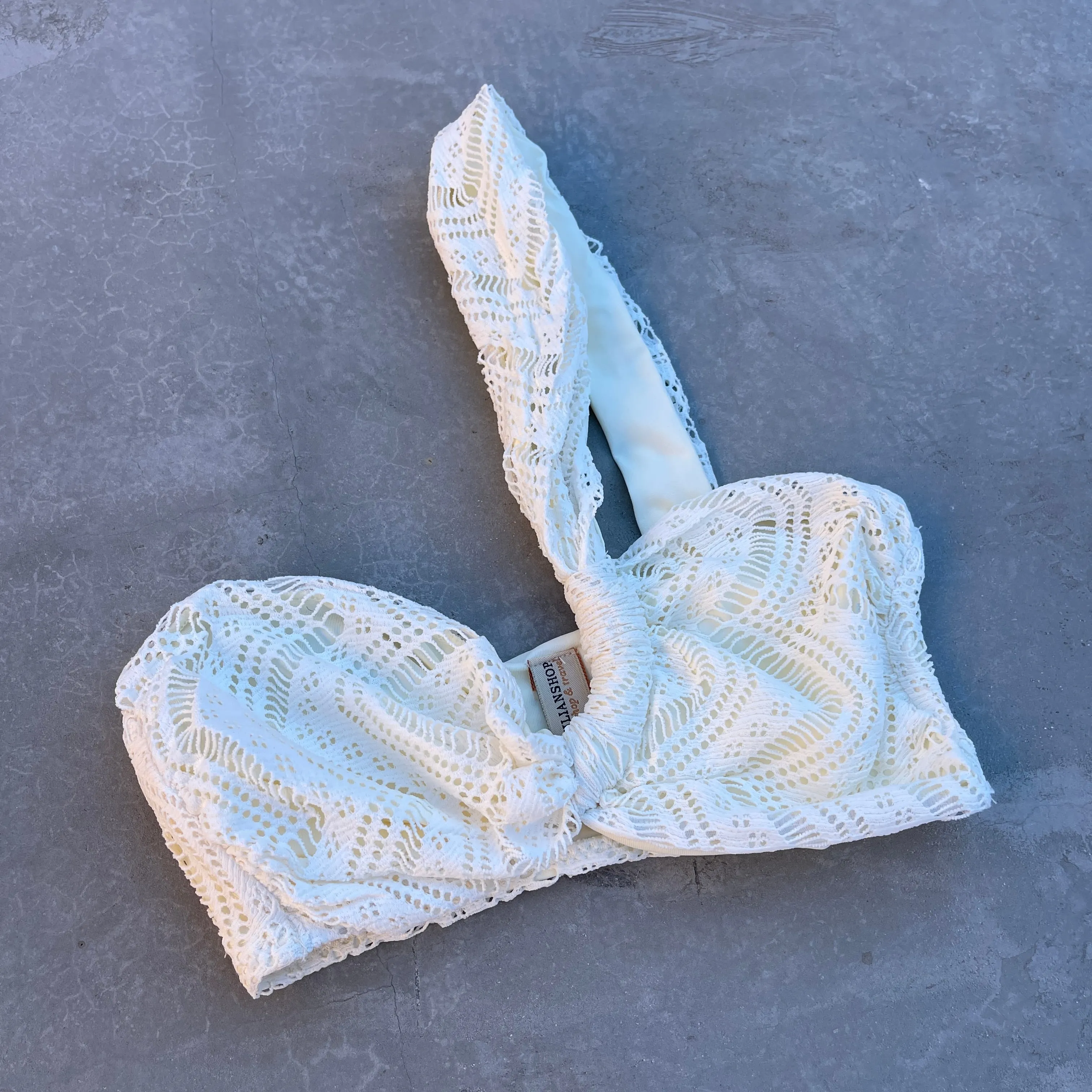 Jurere Crochet Macrame Greek Crop Top