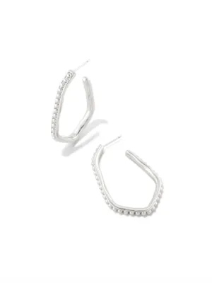 Kendra Scott - Lonnie Silver Beaded Hoop Earrings