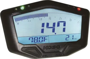 KOSO BA029001 X-2 Boost Gauge w/Air/Fuel Ratio & Temperature