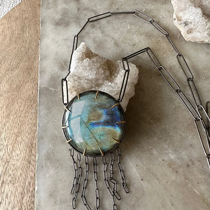 Labradorite Tassel Necklace