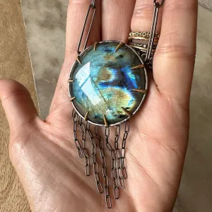 Labradorite Tassel Necklace