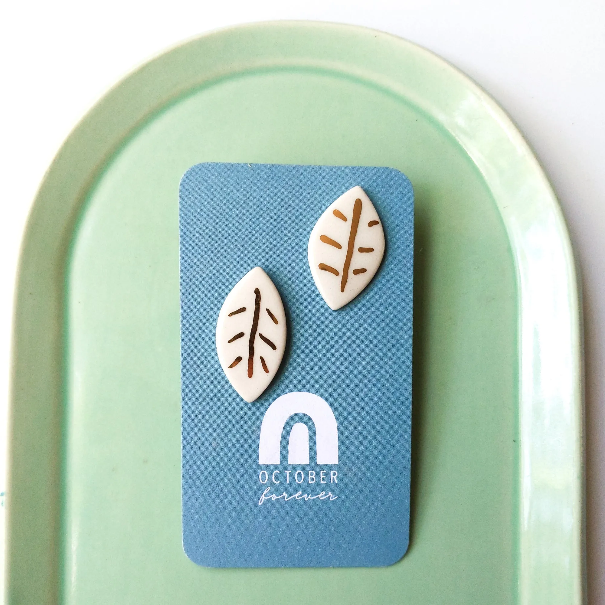 Leaf Statement Studs