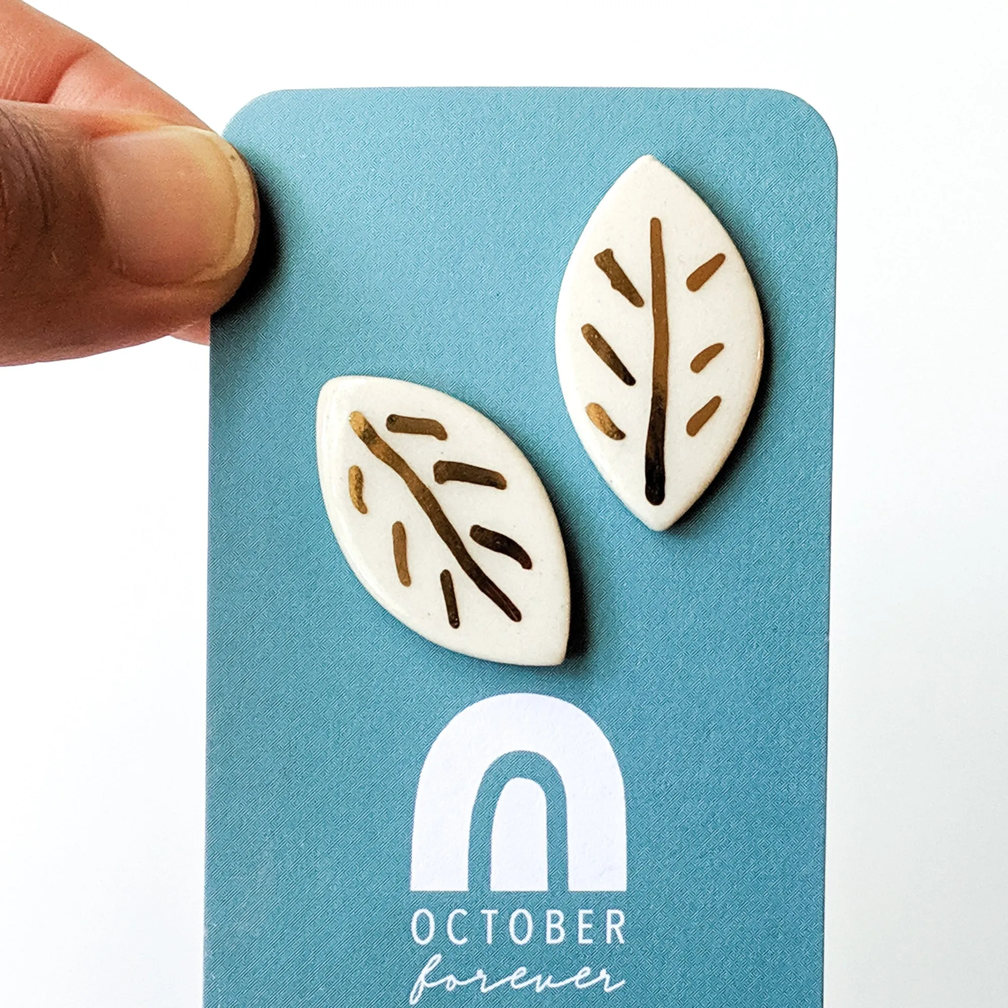 Leaf Statement Studs