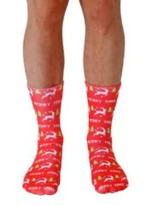 Living Royal Unisex Crew Fashion Socks, Merry Xmas, One Size