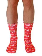 Living Royal Unisex Crew Fashion Socks, Merry Xmas, One Size