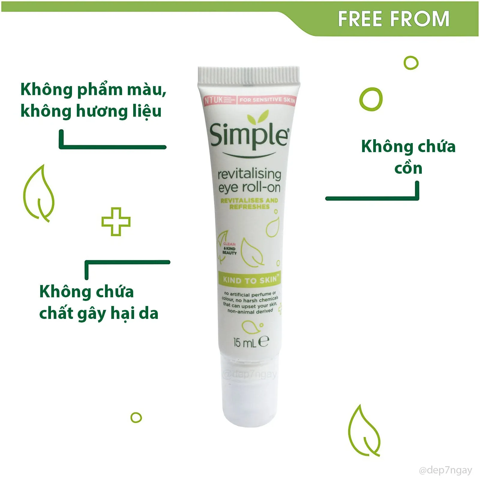 Lăn Dưỡng Mắt Simple Revitalising Eye Roll-On 15ml
