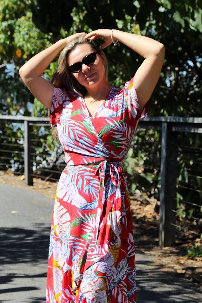 Long Wrap Dress "Wilderness"
