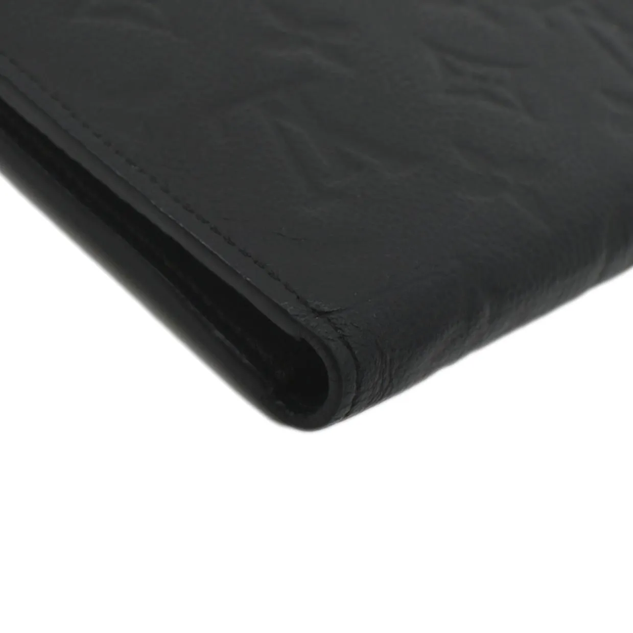 LOUIS VUITTON Adele Monogram Empreinte Leather Wallet Black