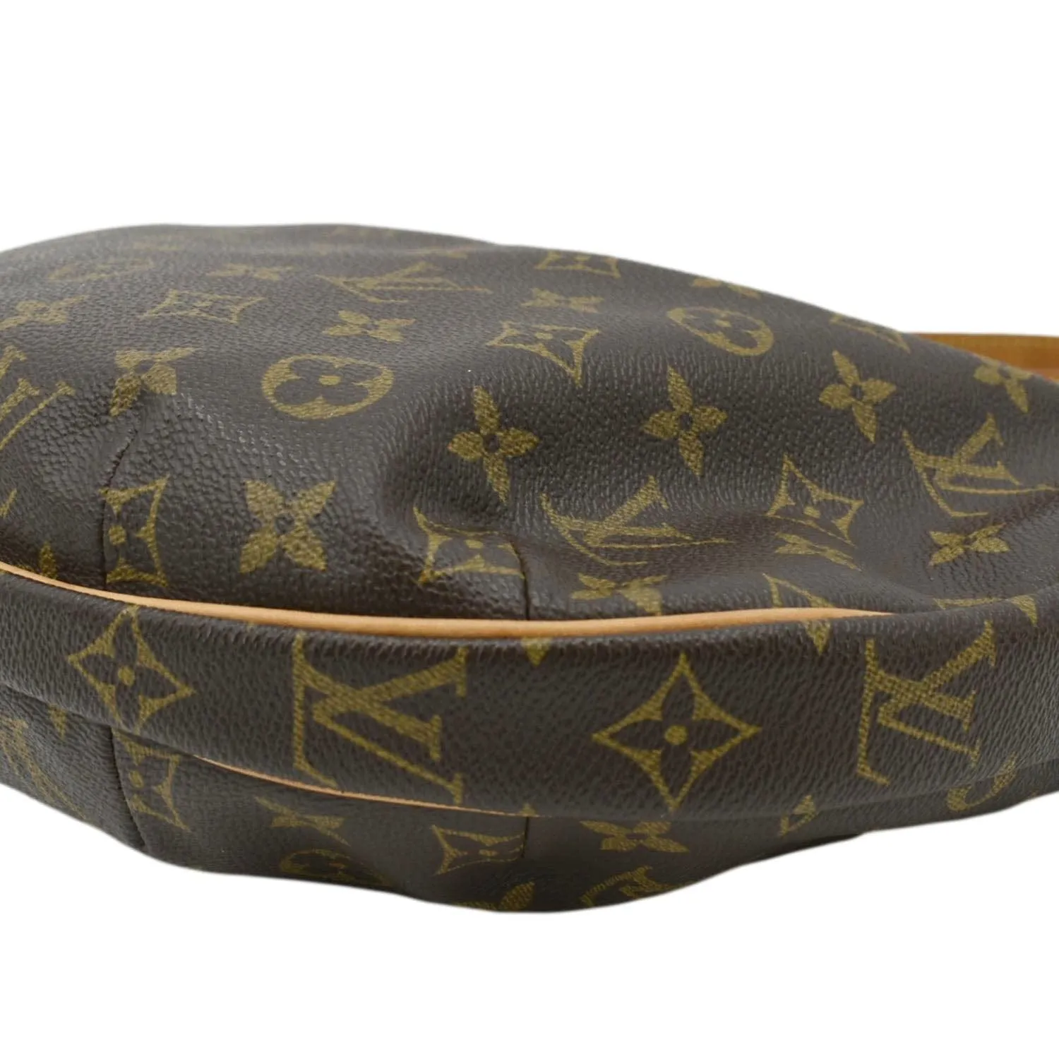 LOUIS VUITTON Croissant MM Monogram Canvas Shoulder Bag Brown