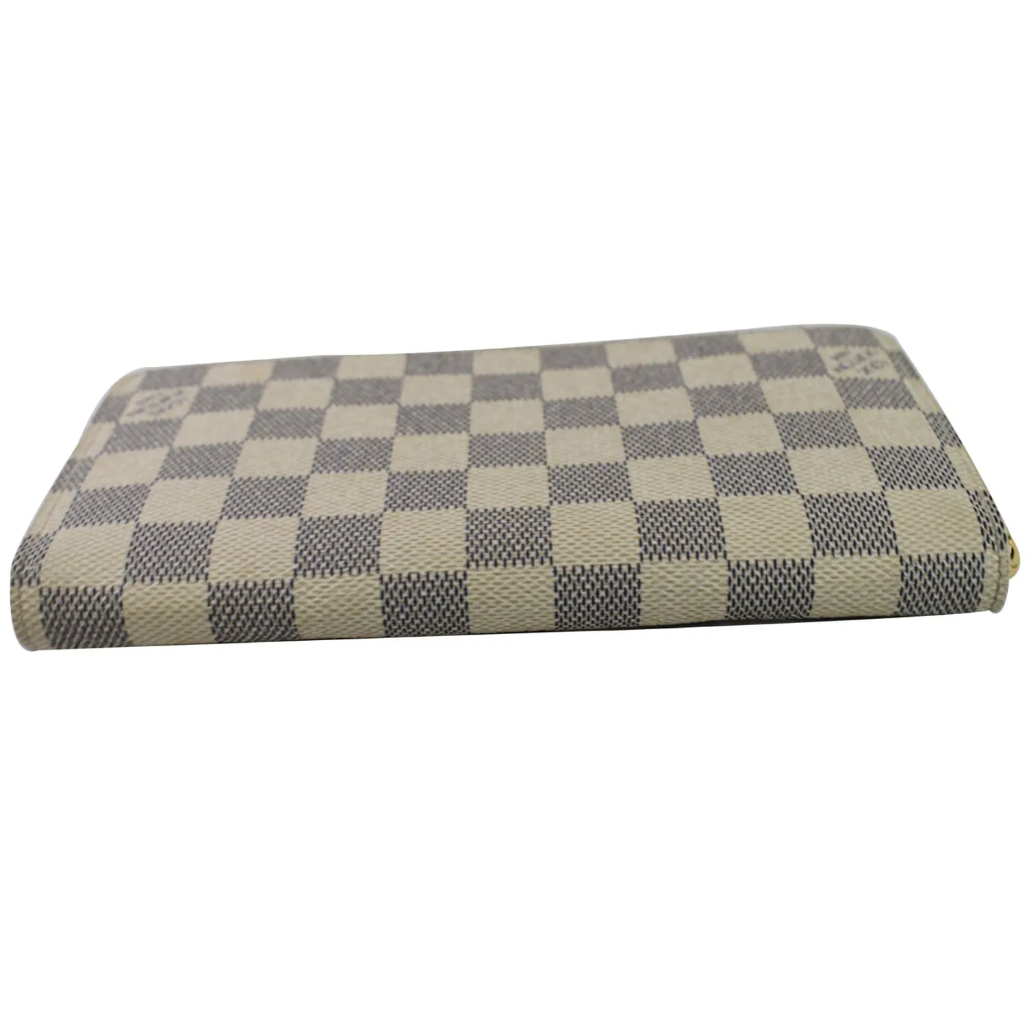 LOUIS VUITTON Damier Azur Zippy Long Wallet White