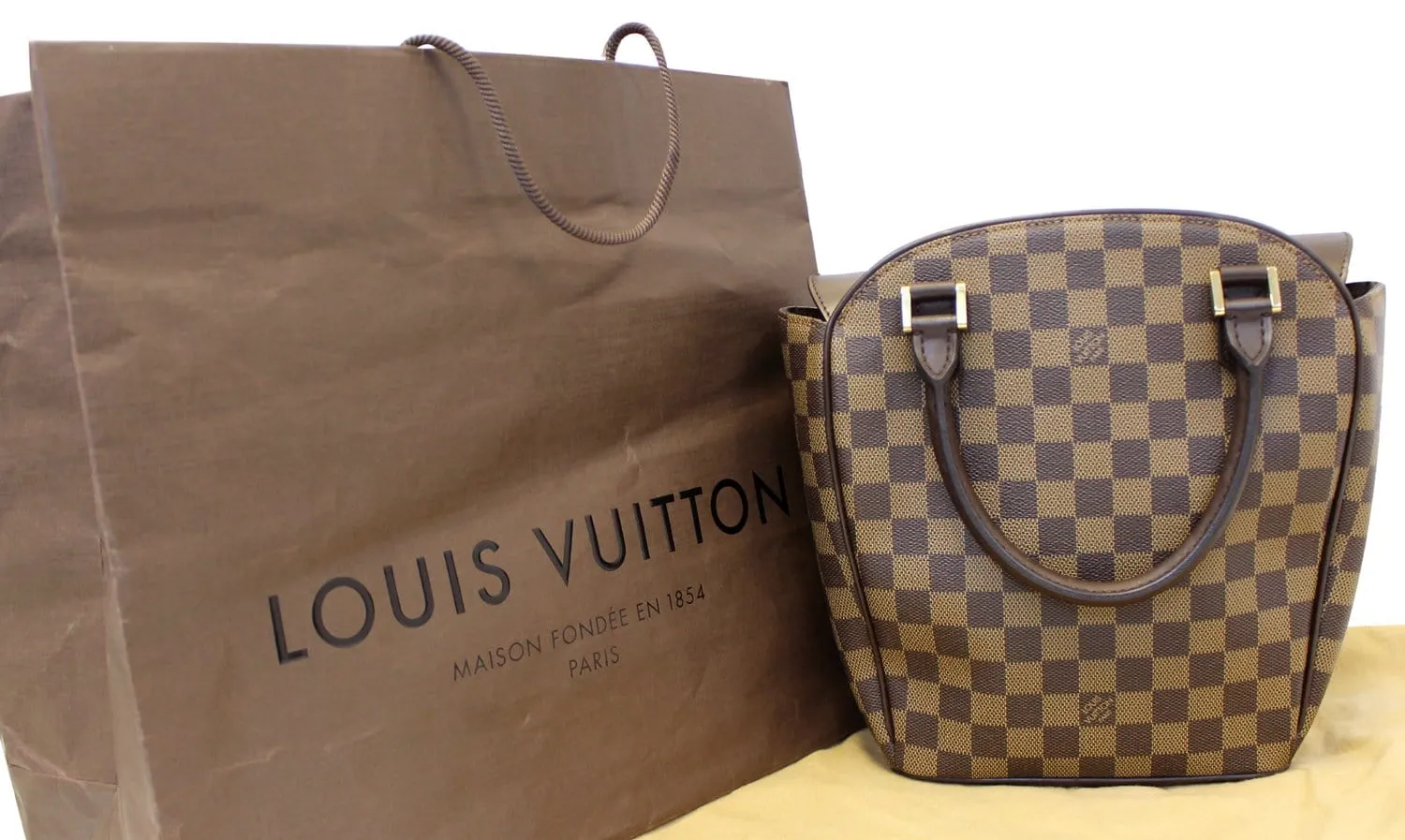 LOUIS VUITTON Damier Ebene Sarria Seau Tote Bag