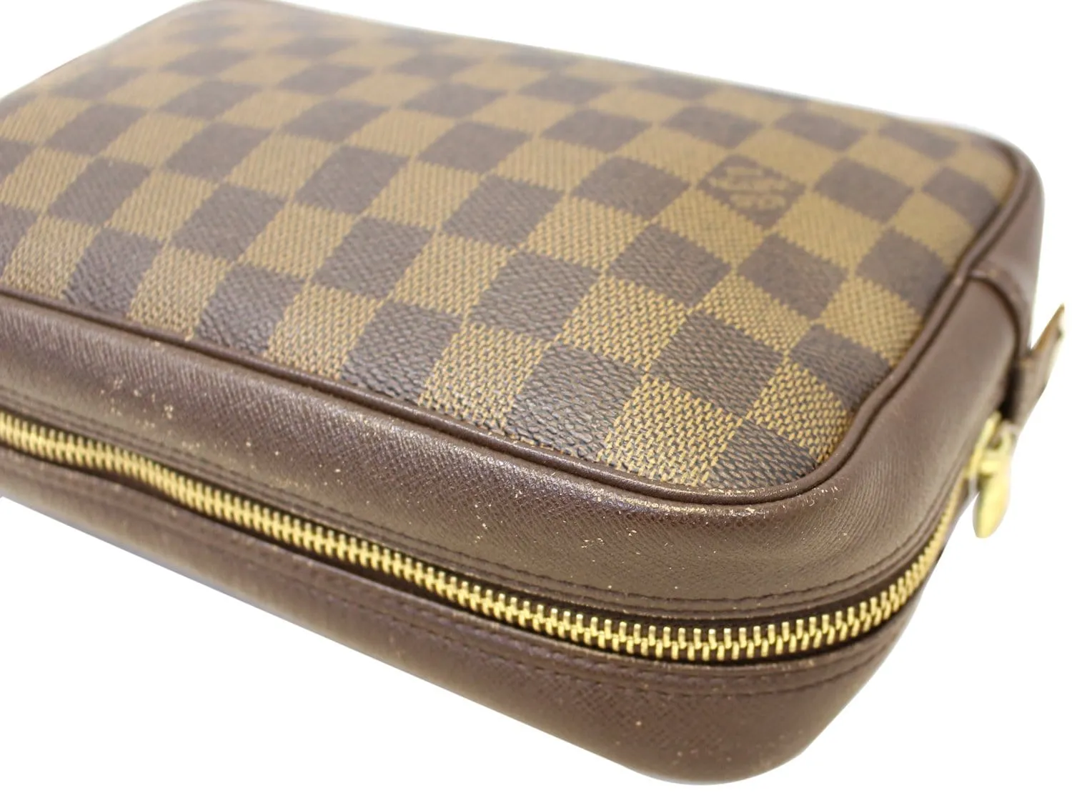 LOUIS VUITTON Damier Ebene Trousse Toilette Cosmetic Pouch - Sale