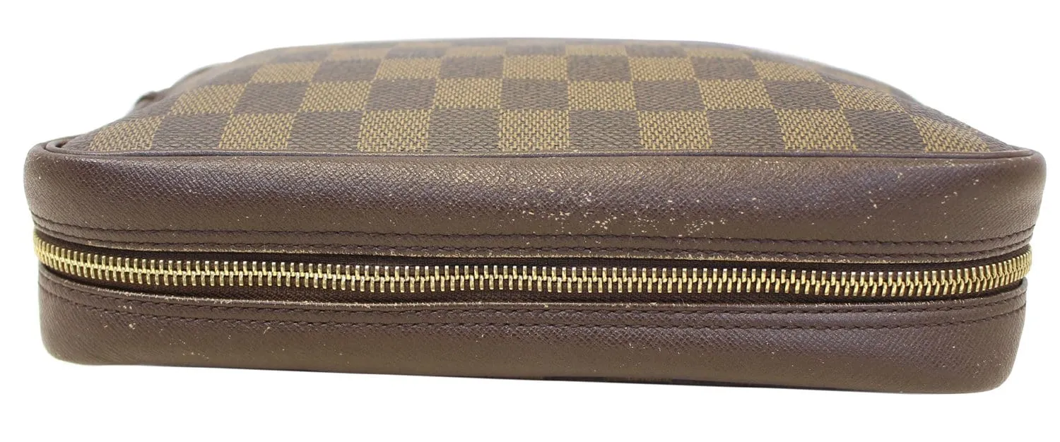 LOUIS VUITTON Damier Ebene Trousse Toilette Cosmetic Pouch - Sale