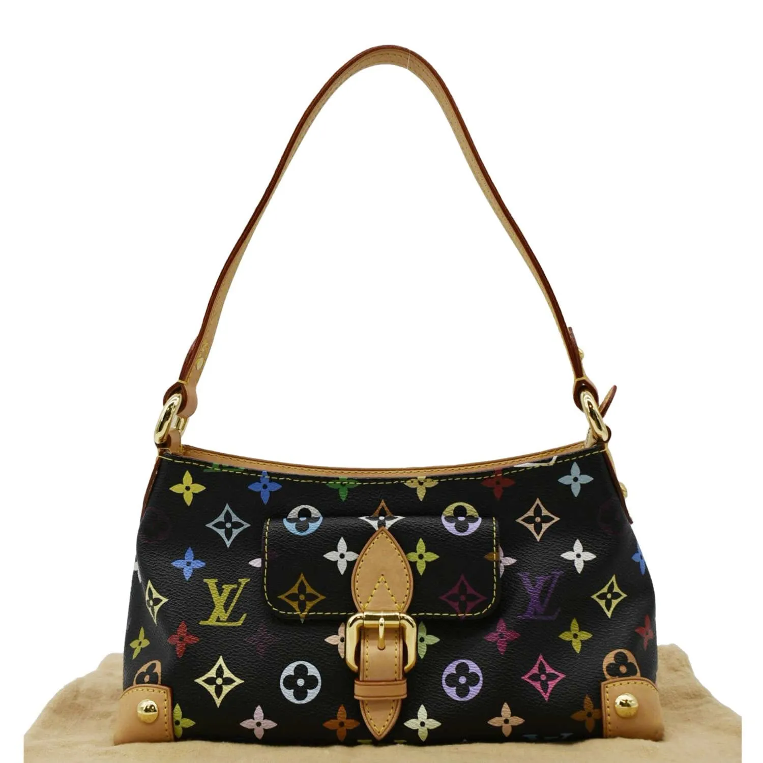 LOUIS VUITTON Eliza  Monogram Multicolor Shoulder Bag Black