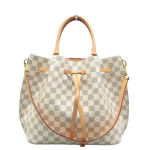 LOUIS VUITTON Girolata Damier Azur Shoulder Bag White