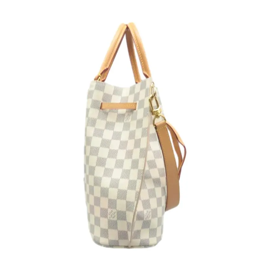 LOUIS VUITTON Girolata Damier Azur Shoulder Bag White