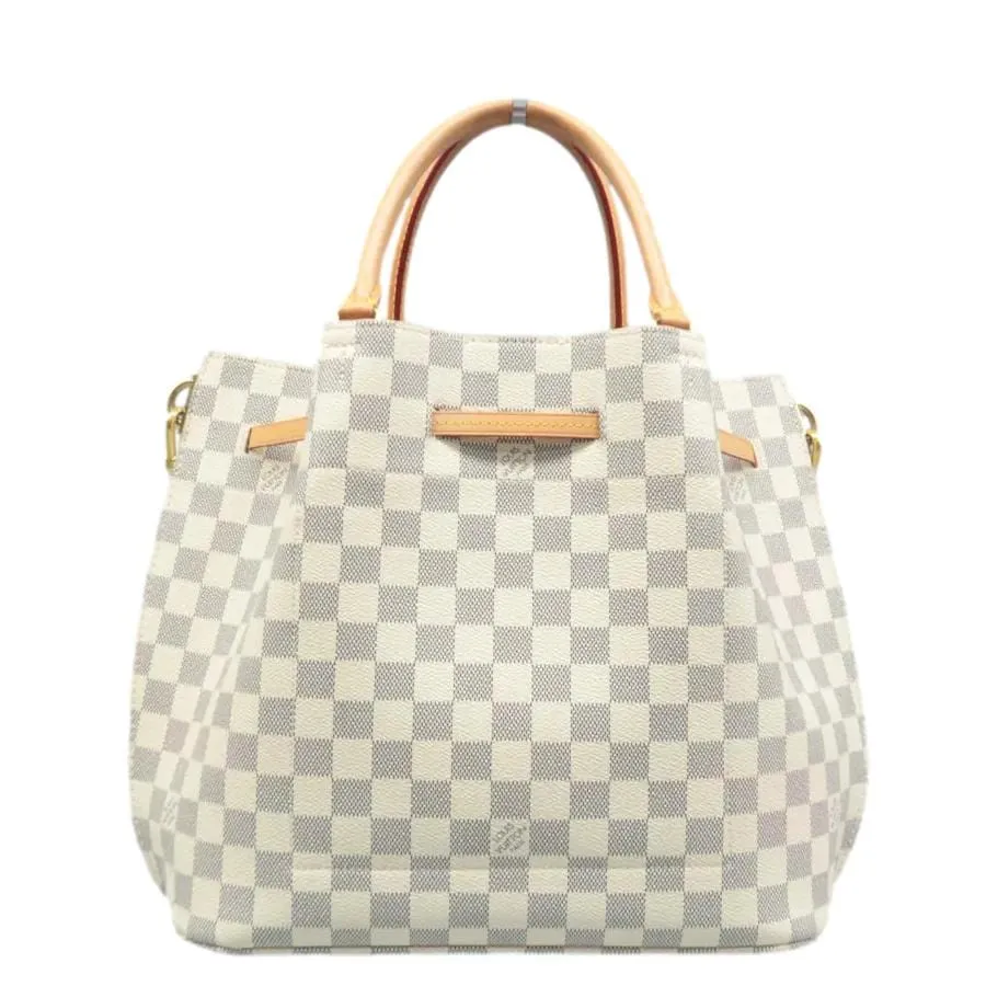 LOUIS VUITTON Girolata Damier Azur Shoulder Bag White