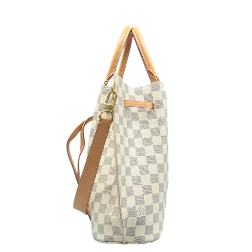 LOUIS VUITTON Girolata Damier Azur Shoulder Bag White