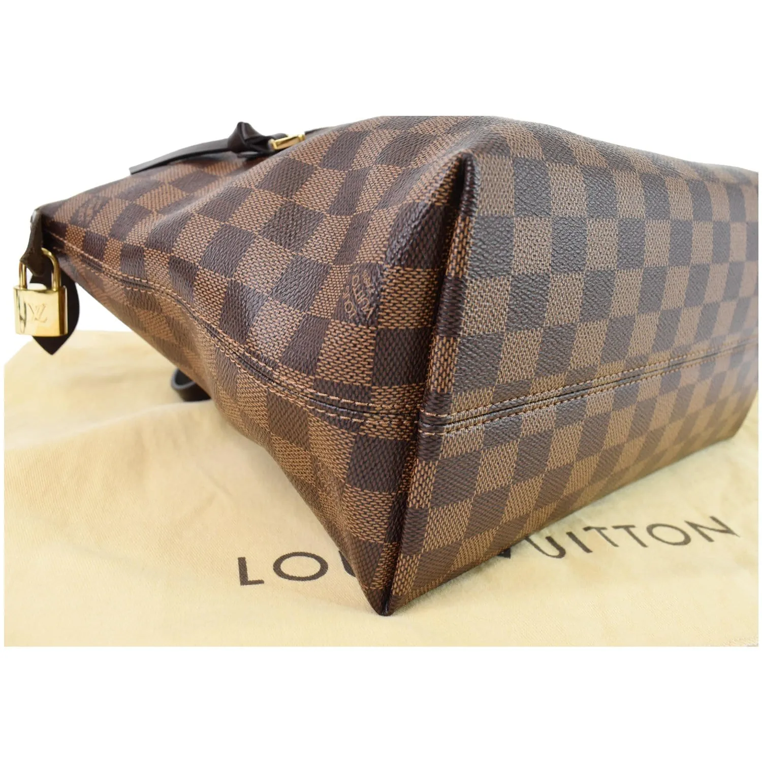 LOUIS VUITTON Iena PM Damier Ebene Tote Bag Brown