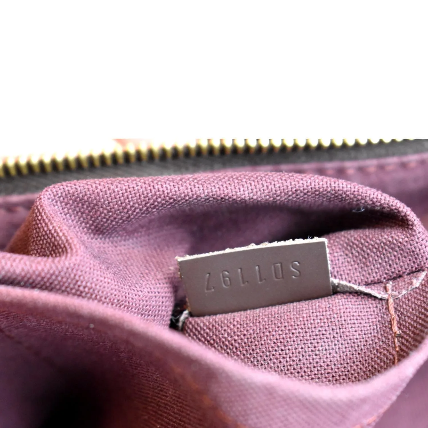 LOUIS VUITTON Iena PM Damier Ebene Tote Bag Brown
