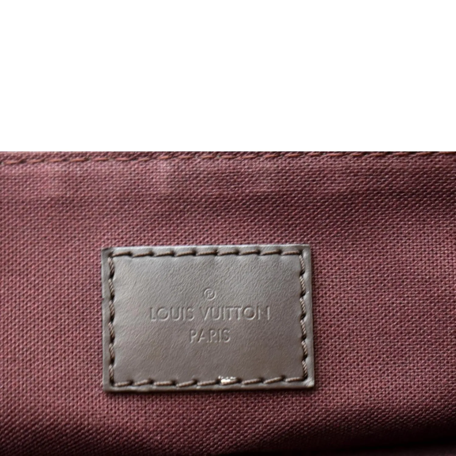 LOUIS VUITTON Iena PM Damier Ebene Tote Bag Brown