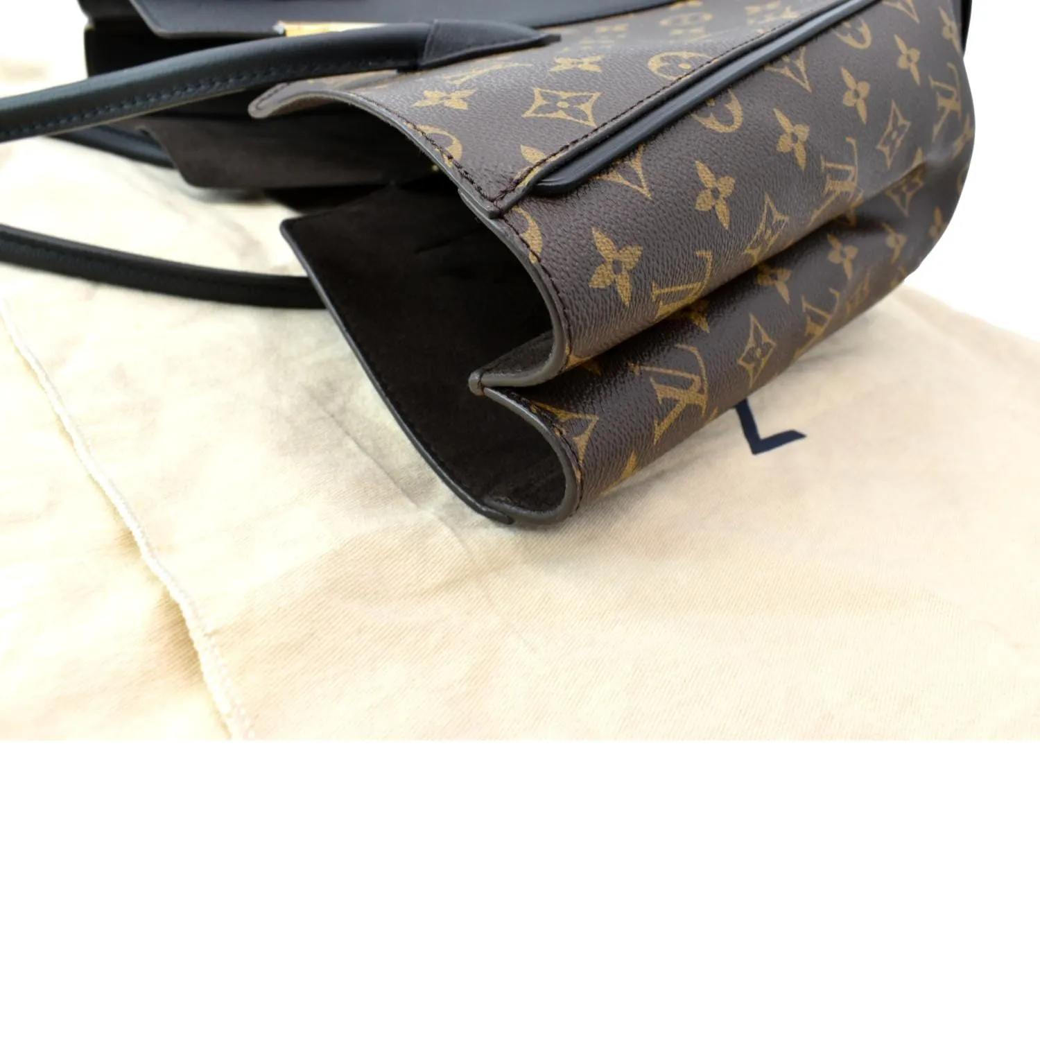 LOUIS VUITTON Kimono Monogram Leather Tote Bag Brown/Black