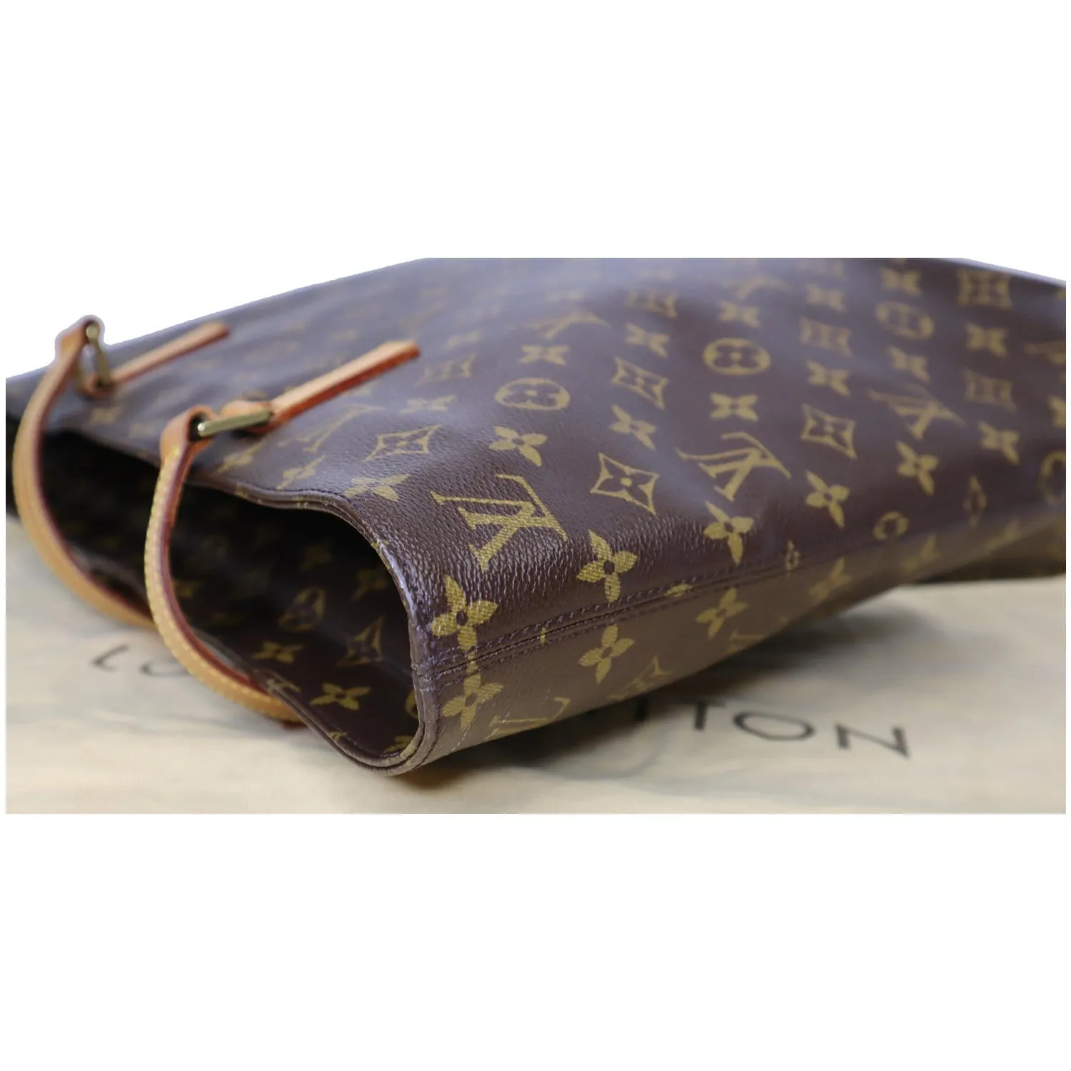 LOUIS VUITTON Luco Monogram Canvas Tote Bag Brown