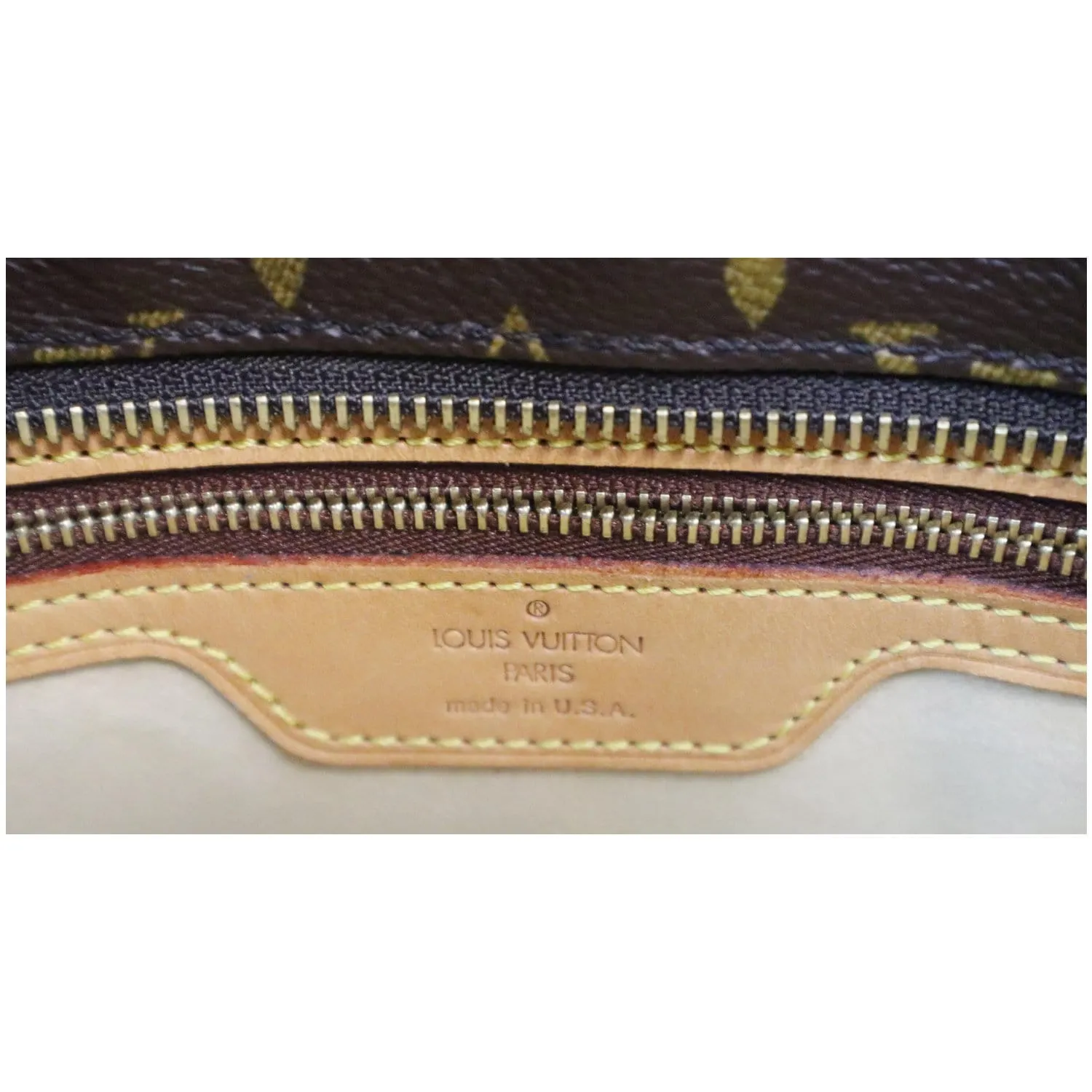 LOUIS VUITTON Luco Monogram Canvas Tote Bag Brown