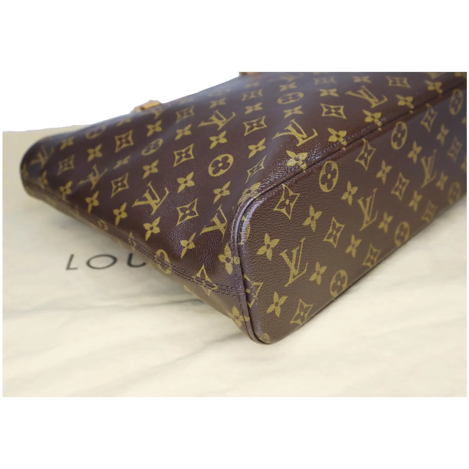 LOUIS VUITTON Luco Monogram Canvas Tote Bag Brown