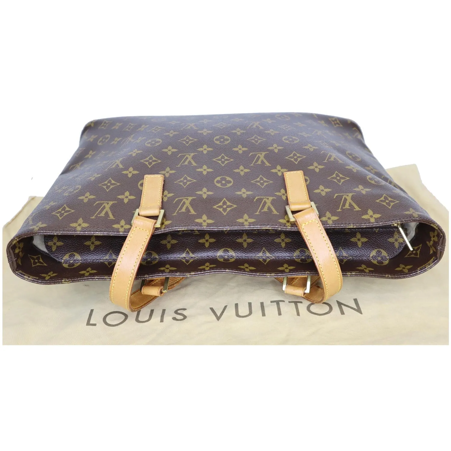 LOUIS VUITTON Luco Monogram Canvas Tote Bag Brown
