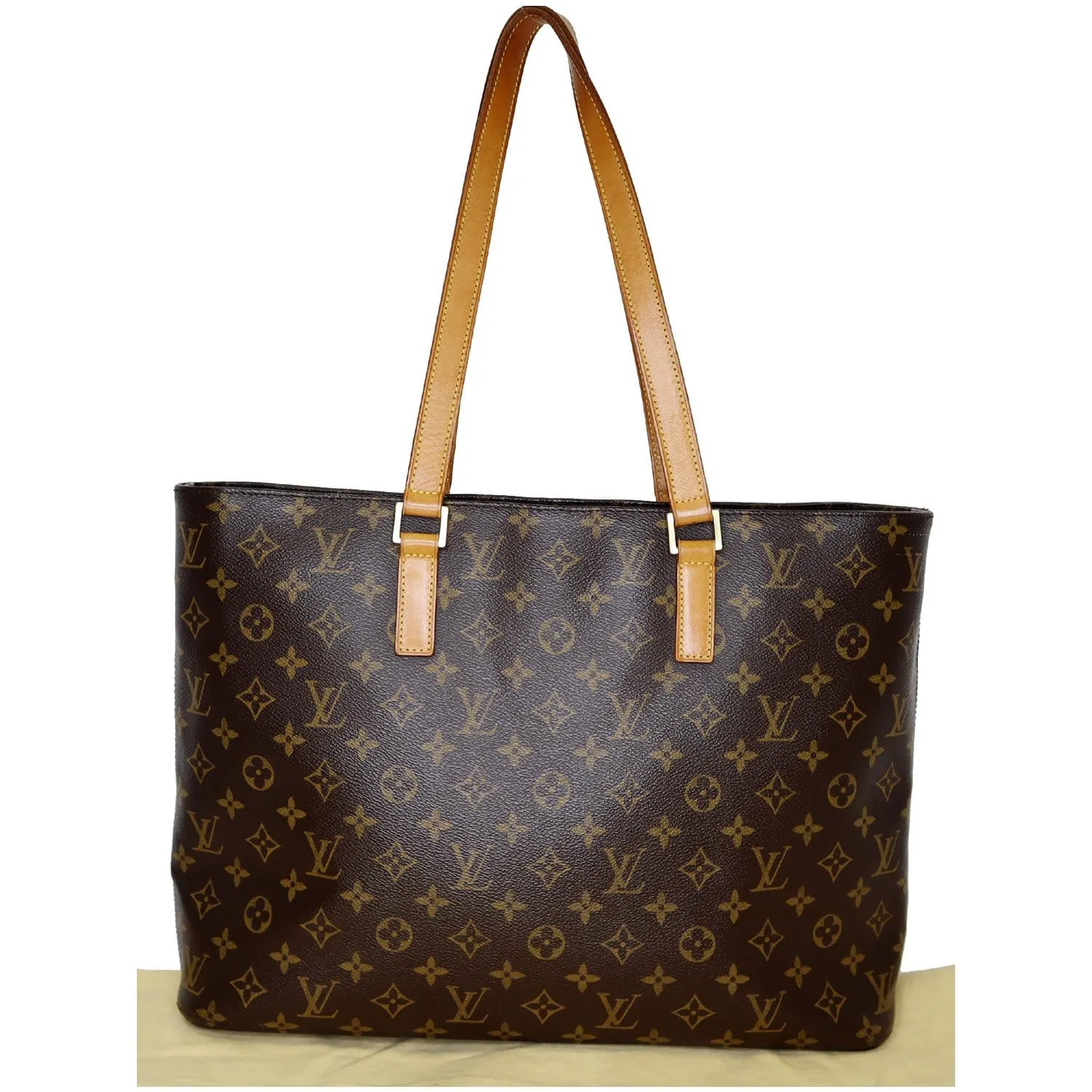 LOUIS VUITTON Luco Monogram Canvas Tote Bag Brown