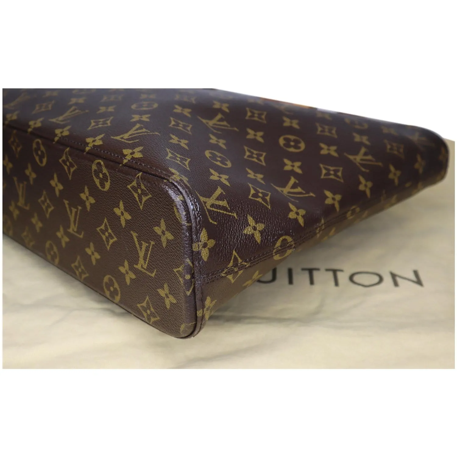 LOUIS VUITTON Luco Monogram Canvas Tote Bag Brown