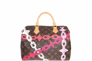 Louis Vuitton Monogram Chain Flower Speedy 30