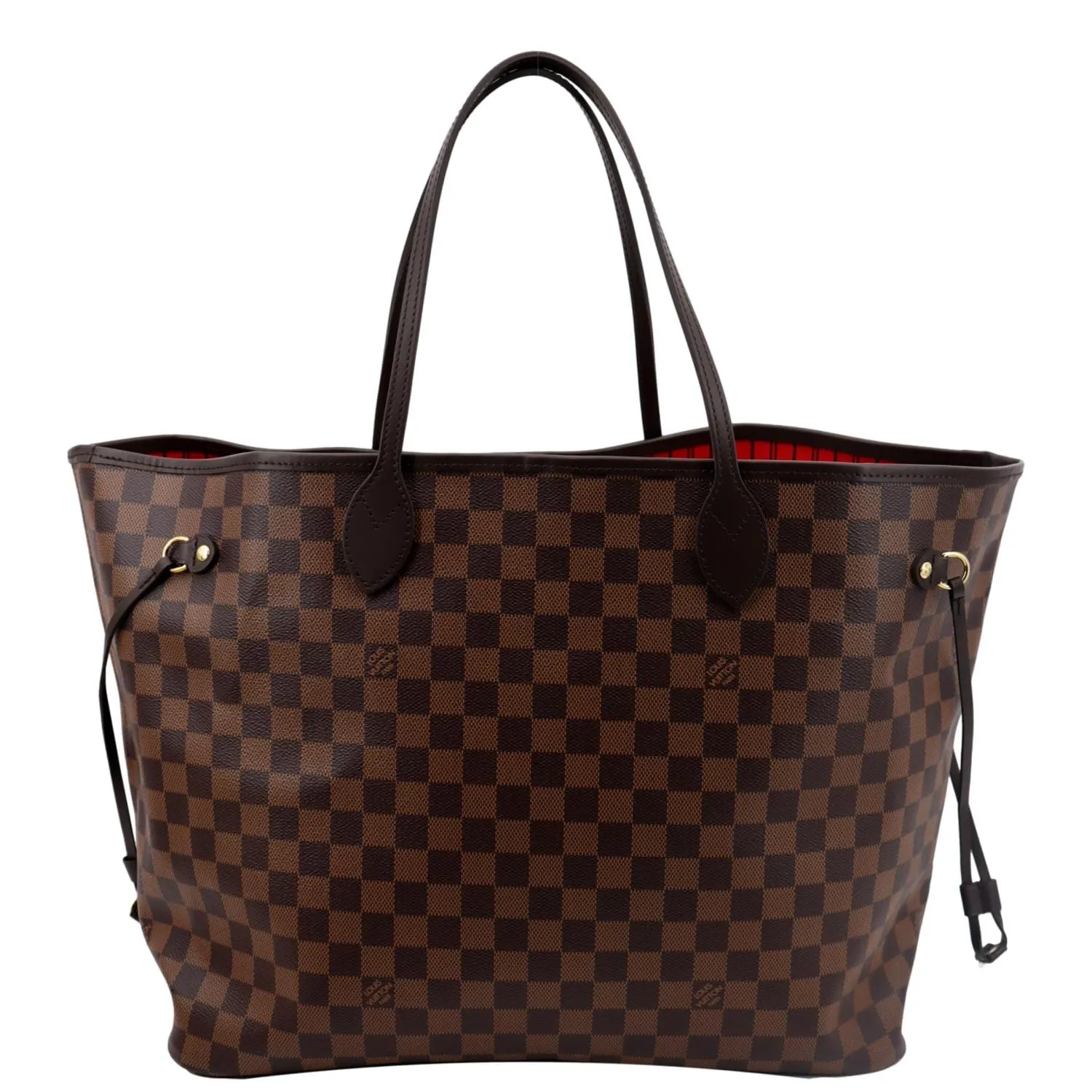 LOUIS VUITTON Neverfull GM Damier Ebene Tote Shoulder Bag Brown