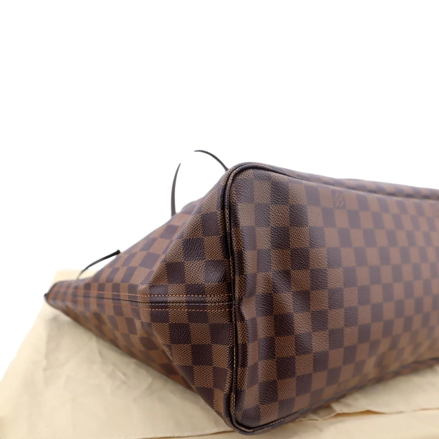 LOUIS VUITTON Neverfull GM Damier Ebene Tote Shoulder Bag Brown
