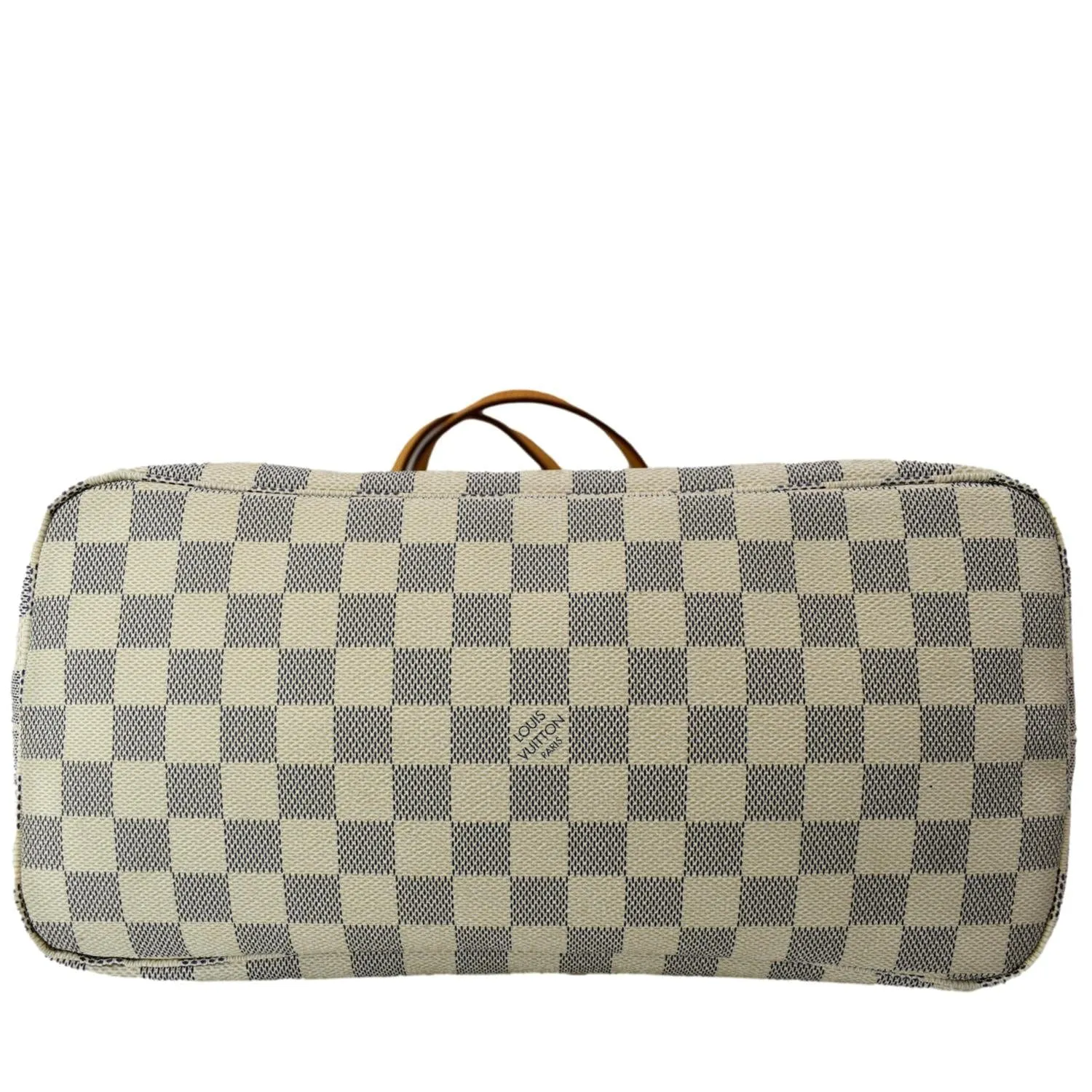 LOUIS VUITTON Neverfull MM Damier Azur Shoulder Bag White