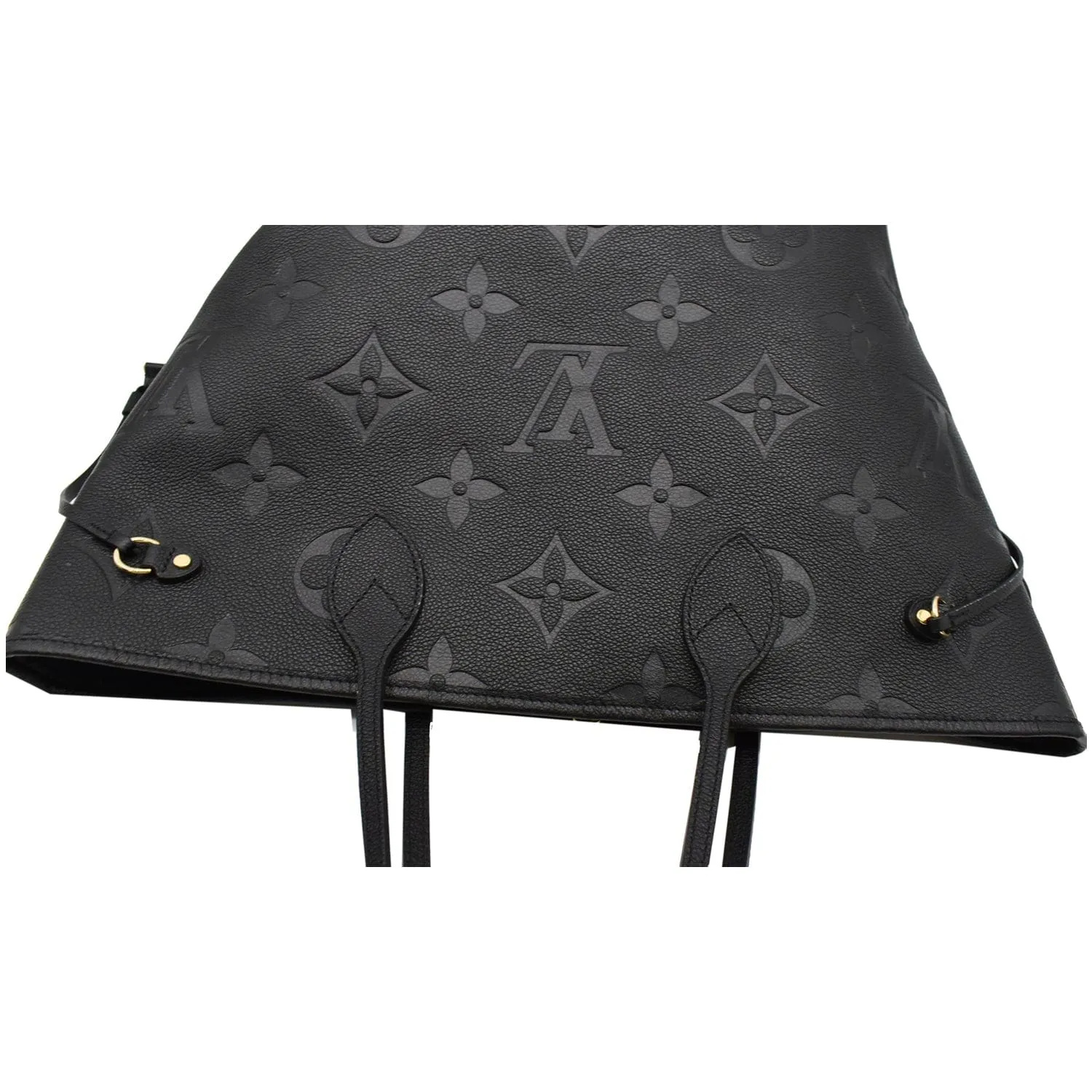 LOUIS VUITTON Neverfull MM Monogram Empreinte Tote Bag Black